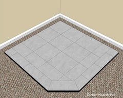 Diamond Hearths Standard or Corner - Chocolate Fawn Series Traditional Edge Type I Hearth Pad Indoor DH-CF
