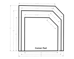 Diamond Hearths Standard or Corner - Chocolate Fawn Series Traditional Edge Type I Hearth Pad Indoor DH-CF