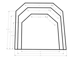 Diamond Hearths Standard or Corner - Chocolate Fawn Series Traditional Edge Type I Hearth Pad Indoor DH-CF