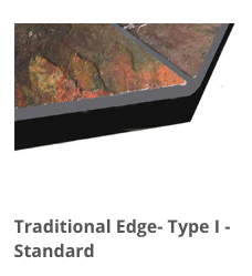 Diamond Hearths Standard or Corner - Peacock Slate Series Traditional Edge Type I Hearth Pad Indoor DH-PS