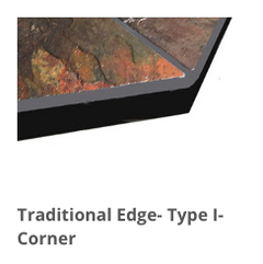 Diamond Hearths Standard or Corner - Chocolate Fawn Series Traditional Edge Type I Hearth Pad Indoor DH-CF