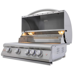 Blaze LTE+ 32-Inch 4-Burner Built-In Gas Grill with LED Knobs and Rear Infrared Burner – BLZ-4LTE3