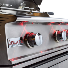 Blaze Profesisonal Series 44-Inch Built-In 4-Burner Gas Grill with Infrared Rotisserie and LED Knobs – BLZ-4PRO