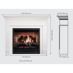 SimpliFire 36 Inch Inception Built-In Electric Fireplace SF-INC36