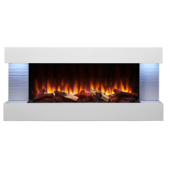 SimpliFire 36 Inch Format Floating Mantel Electric Wall-Mounted Fireplace SF-FORMAT36