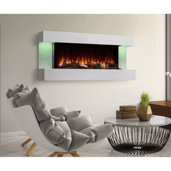 SimpliFire 36 Inch Format Floating Mantel Electric Wall-Mounted Fireplace SF-FORMAT36