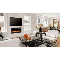 SimpliFire 40 Inch Allusion Linear Recessed/Wall-Mounted Electric Fireplace SF-ALL40-BK