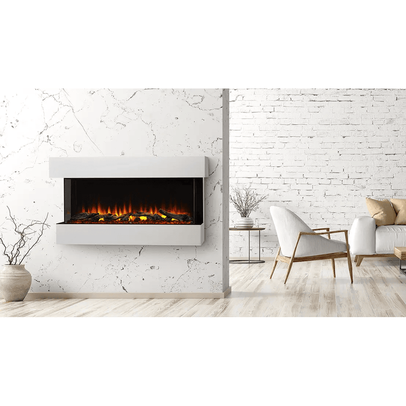 SimpliFire 43 Inch Scion Trinity 3-Sided Linear Built-In Electric Fireplace SF-SCT43-BK