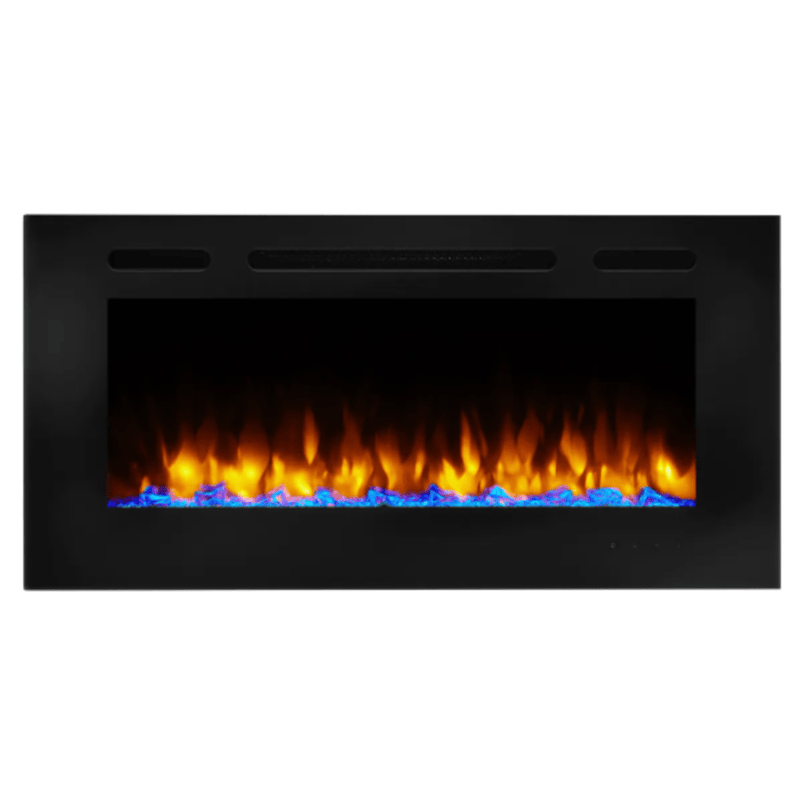 SimpliFire 48 Inch Allusion Linear Recessed/Wall-Mounted Electric Fireplace SF-ALL48-BK