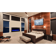 SimpliFire 48 Inch Allusion Linear Recessed/Wall-Mounted Electric Fireplace SF-ALL48-BK