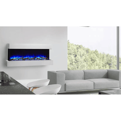 SimpliFire 55 Inch Scion Trinity 3-Sided Linear Built-In Electric Fireplace SF-SCT55-BK