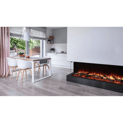 SimpliFire 55 Inch Scion Trinity 3-Sided Linear Built-In Electric Fireplace SF-SCT55-BK