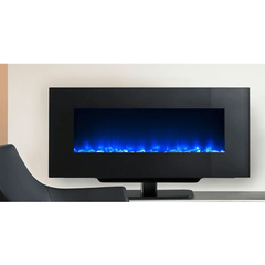 SimpliFire 58 Inch Linear Modern Wall-Mounted Electric Fireplace SF-WM58-BK
