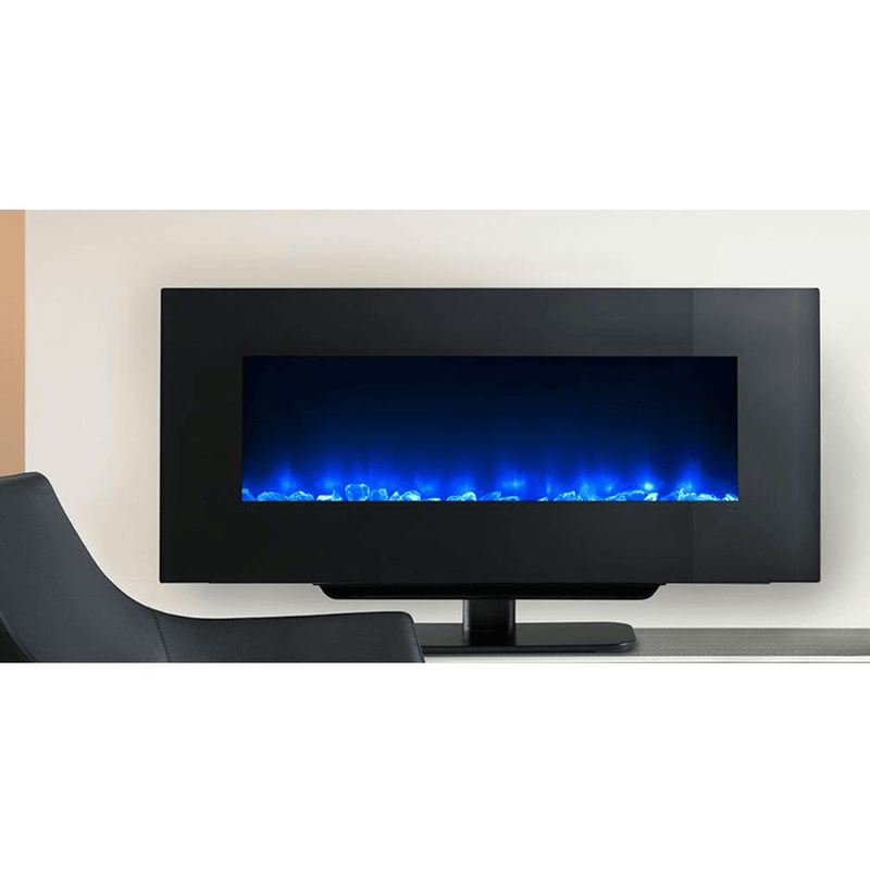 SimpliFire 58 Inch Linear Modern Wall-Mounted Electric Fireplace SF-WM58-BK