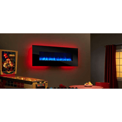 SimpliFire 58 Inch Linear Modern Wall-Mounted Electric Fireplace SF-WM58-BK