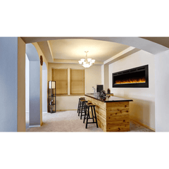 SimpliFire 60 Inch Allusion Linear Recessed/Wall-Mounted Electric Fireplace SF-ALL60-BK