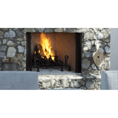 Superior WRT45000 Series Traditional White Herringbone Refractory Panels Wood Burning Fireplace WRT4536WH