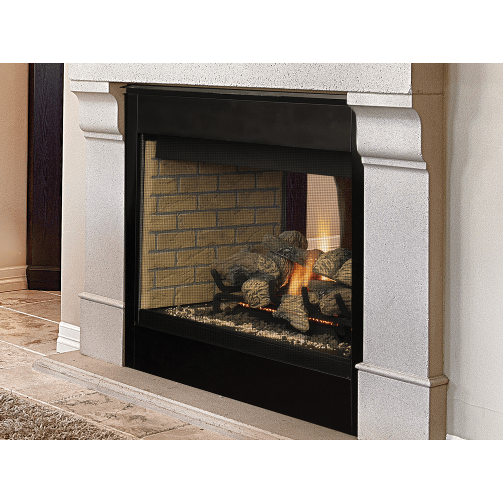 Superior BRT40ST Series 40 Inch B-Vent See-Through Natural Gas Fireplace in Millivolt Ignition BRT40STTMN