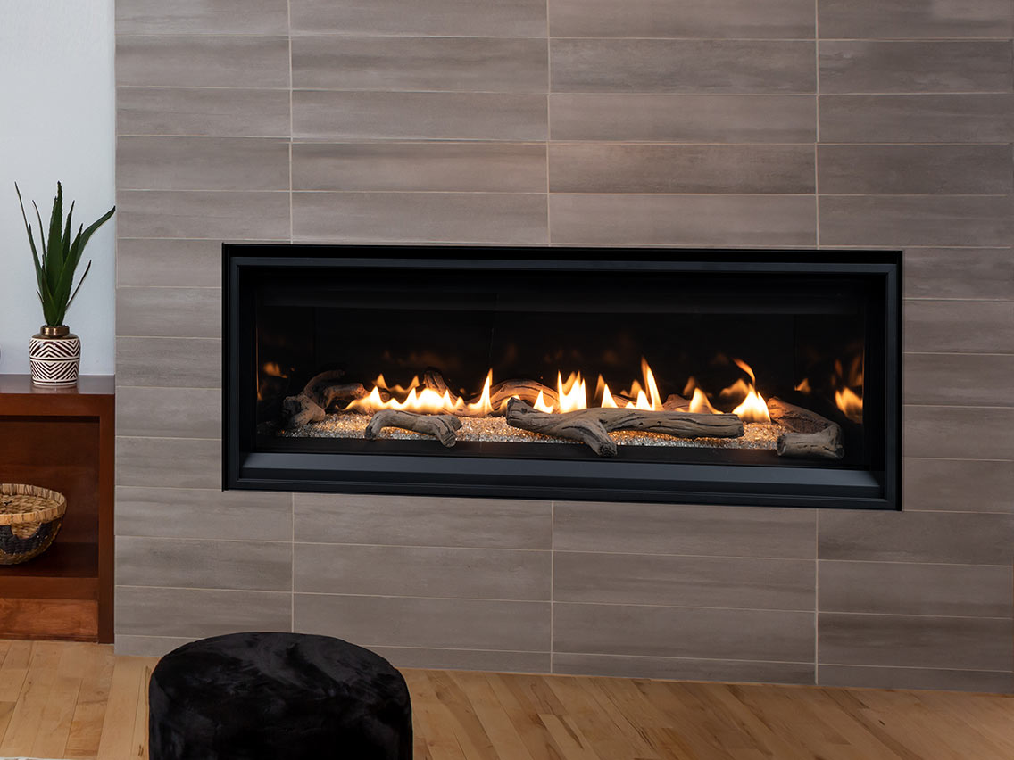 Superior DRL3500 Series 55 Inch Linear Contemporary Direct Vent Gas Fireplace in Electronic Ignition DRL3555TEN
