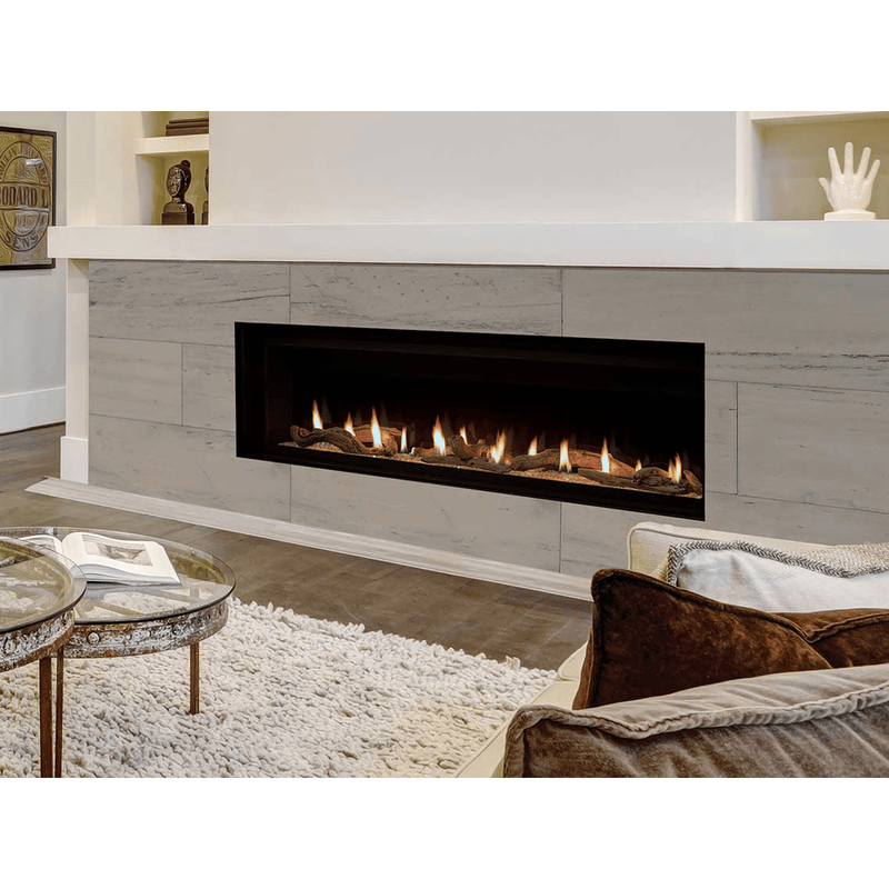 Superior DRL6000 Series 84 Inch Linear Contemporary Direct Vent Natural Gas Fireplace in Electronic Ignition DRL6084TEN