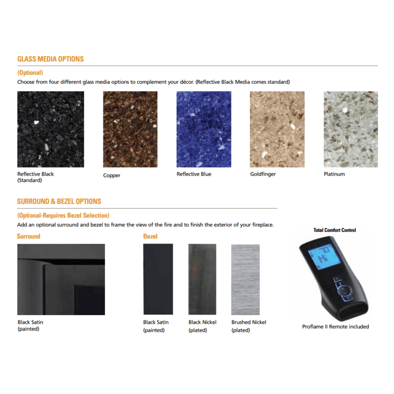 Superior DRL6500 Series 42 Inch Direct Vent Contemporary Linear Natural Gas Fireplace DRL6542TEN