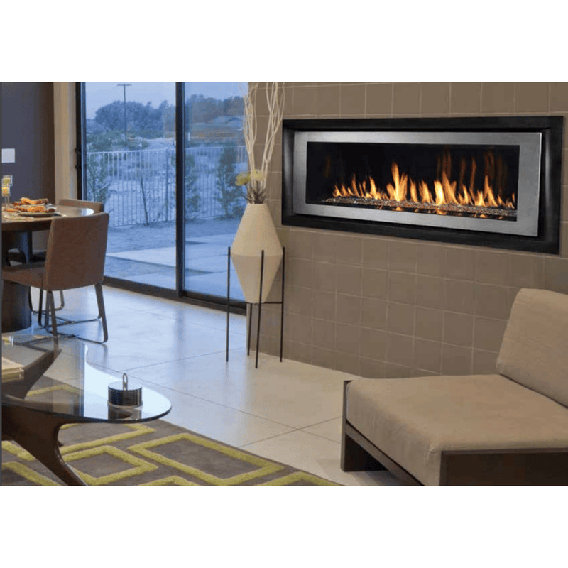 Superior DRL6500 Series 42 Inch Direct Vent Contemporary Linear Natural Gas Fireplace DRL6542TEN