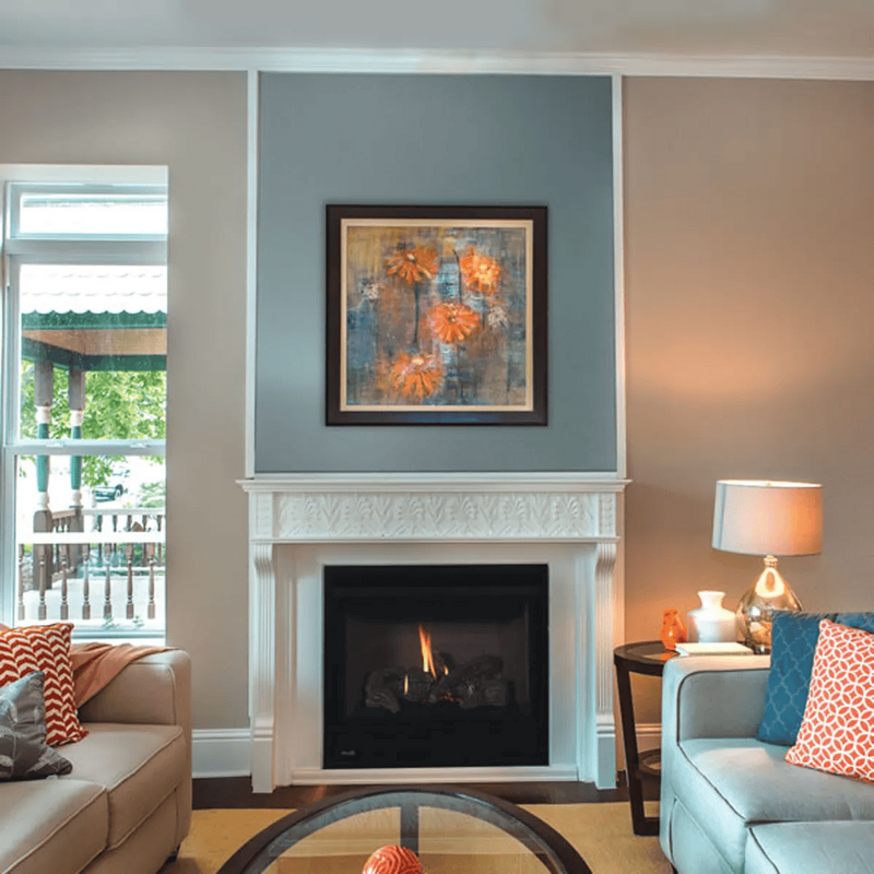 Superior DRT2000 Series 35 Inch Traditional Direct Vent Gas Fireplace in Electronic Ignition DRT2035TEP-C