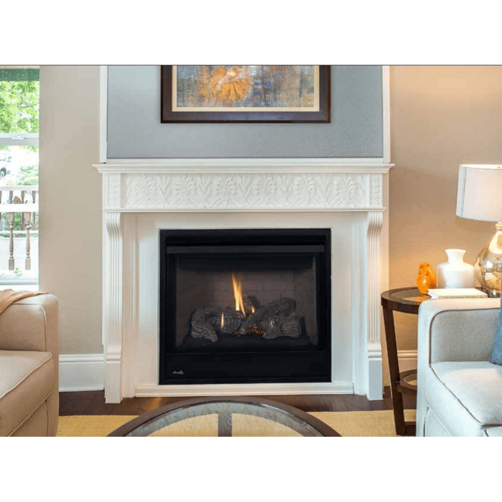Superior DRT2000 Series 35 Inch Traditional Direct Top/Rear Vent Natural Gas Fireplace DRT2035DEN-E