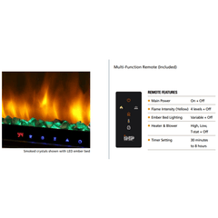 Superior ERL2000 Series 55 Inch Linear Electric Fireplace MPE-55S