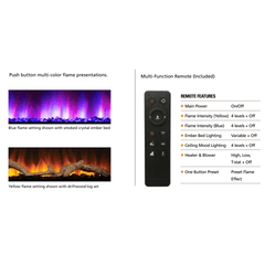 Superior ERL3000 Series 60 Inch Linear Electric Fireplace MPE-60D