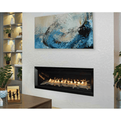 Superior VRL3000 Series 55 Inch Linear Contemporary Vent-Free Gas Fireplace in Electronic Ignition VRL3055ZEN