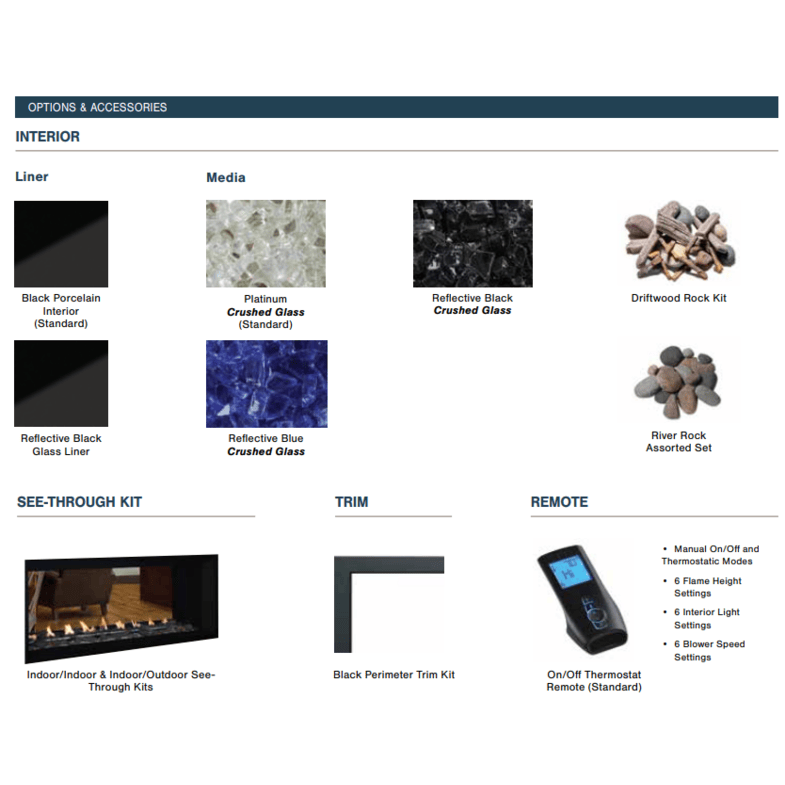 Superior VRL6000 Series 48 Inch Linear Contemporary Vent-Free Gas Fireplace in Electronic Ignition VRL6048ZEN