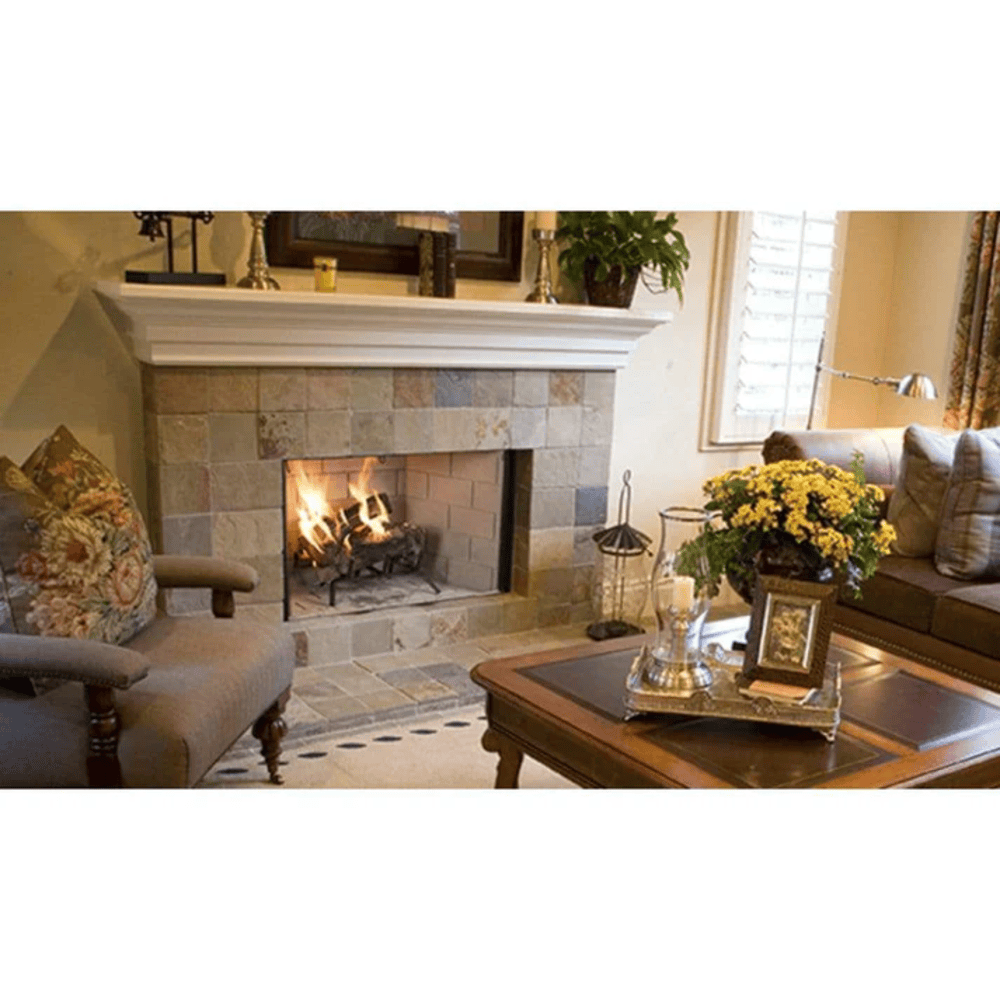 Superior WRT35000 Series Traditional Grey Herringbone Refractory Panels Wood Burning Fireplace WRT3538WH