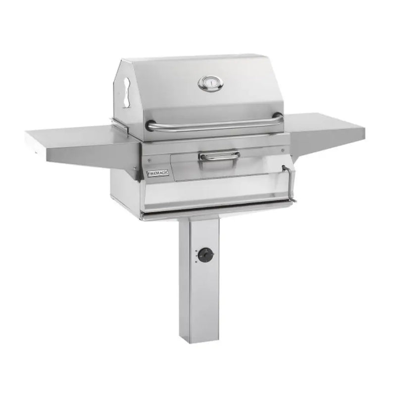 Fire Magic Legacy 24-Inch In-Ground Charcoal Grill with Smoker Hood - 22-SC01C-G6