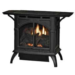 Empire 22" Spirit Deluxe Cast Iron Vent-Free Gas Stove with 10K BTU Contour Burner and Log Set VFD10CC30BP