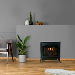 Empire 27" Spirit Steel Vent-Free Gas Stove with Contour Burner and Log Set VFD30MS30FP