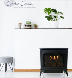 Empire 27" Spirit Steel Vent-Free Gas Stove with Contour Burner and Log Set VFD30MS30FP