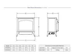 Empire 27" Spirit Steel Vent-Free Gas Stove with Contour Burner and Log Set VFD30MS30FP