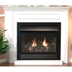 Empire 26" Lincoln Deluxe Vent-Free Gas Fireplace with Contour Burner and Mantel Combination VFD26FM30CP