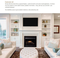 Empire 26" Lincoln Deluxe Vent-Free Gas Fireplace with Contour Burner and Mantel Combination VFD26FM30CP