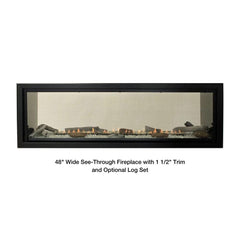 Empire 48" Boulevard Double-Sided Vent-Free Linear Gas Fireplace with Barrier VFLB48SP90P