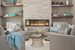 Empire 72" Boulevard Vent-Free Linear Gas Fireplace with Barrier and Remote Control VFLB72FP90P
