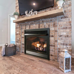 Empire 36" Lincoln Premium Peninsula Multi-Sided Vent-Free Gas Fireplace with Banded Brick Liner VFP36PP32EP