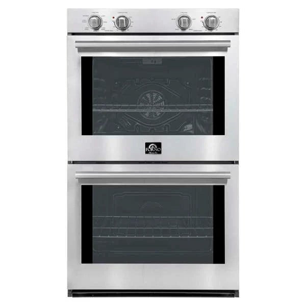 FORNO Vomero 30-Inch 10 cu. ft. Built-In Double Electric Wall Oven in Stainless Steel, FBOEL1324-30