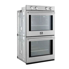 FORNO Vomero 30-Inch 10 cu. ft. Built-In Double Electric Wall Oven in Stainless Steel, FBOEL1324-30