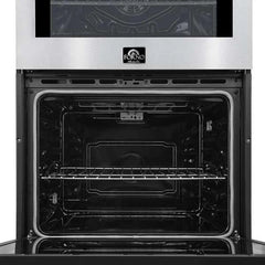FORNO Vomero 30-Inch 10 cu. ft. Built-In Double Electric Wall Oven in Stainless Steel, FBOEL1324-30