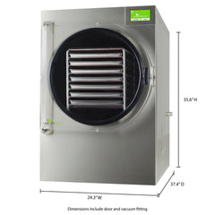 Harvest Right Home Freeze Dryer with 7 Tray & Mylar Starter Kit in Stainless Steel, X-Large, with Oil Free Pump (N-HRFDXLSS-PP, SP-GW11060)