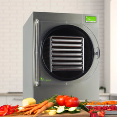 Harvest Right Home Freeze Dryer with 7 Tray & Mylar Starter Kit in Stainless Steel, X-Large, with Oil Free Pump (N-HRFDXLSS-PP, SP-GW11060)