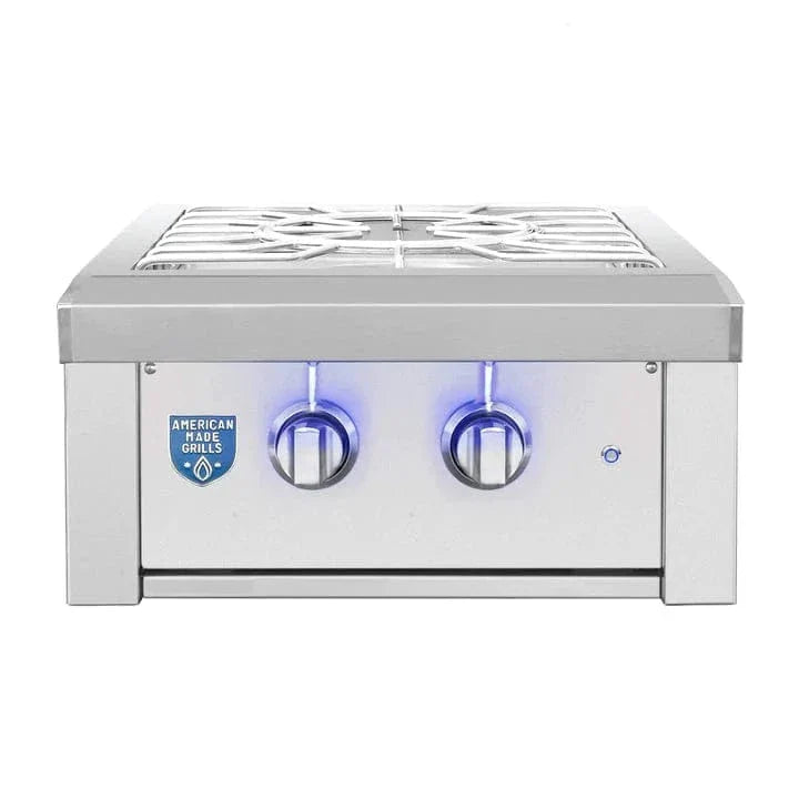 American Made Grills Atlas Power Burner – Stainless Steel Built-In Dual Burner ATSPB2-NG