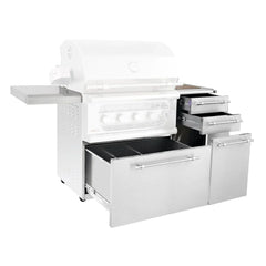 American Made Grills Cart for Muscle/Encore 36" Grills – Stainless Steel Freestanding Cart (CART-AMG36)